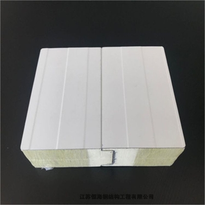 上海厂家定制150mm聚氨酯封边岩棉夹芯板加工定制